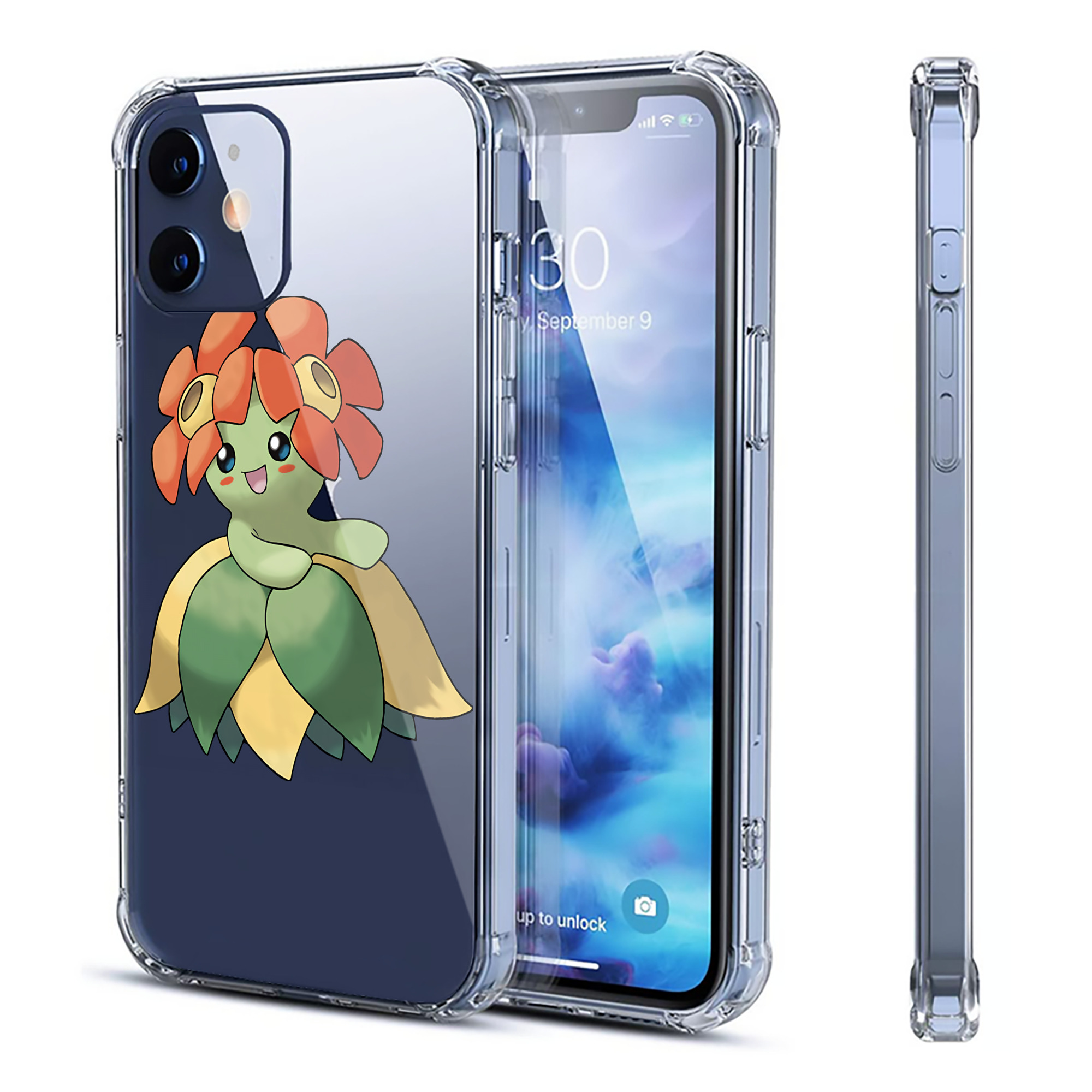 （画像用） ポケットモンスター Pokémon 【iPhone 12シリーズ対応】透明スマホケース（クリアソフトケース）